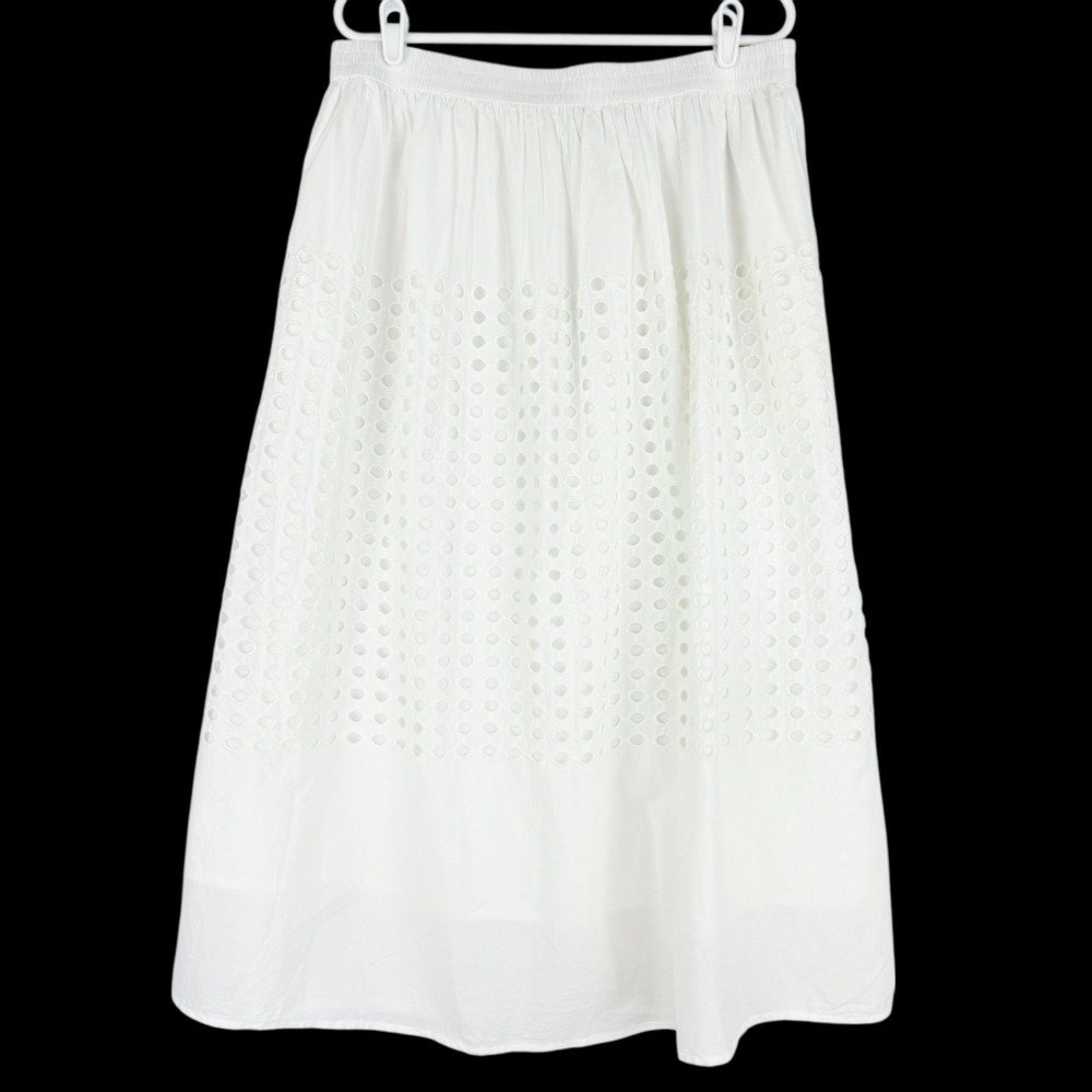 White Eyelet Maxi Skirt - Women - Picture 2 of 11